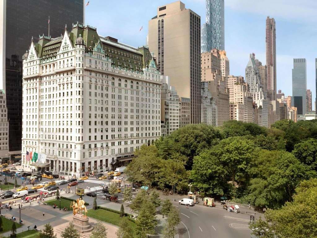 The historic Plaza Hotel in New York City, a luxury corporate event venue overlooking Central Park.