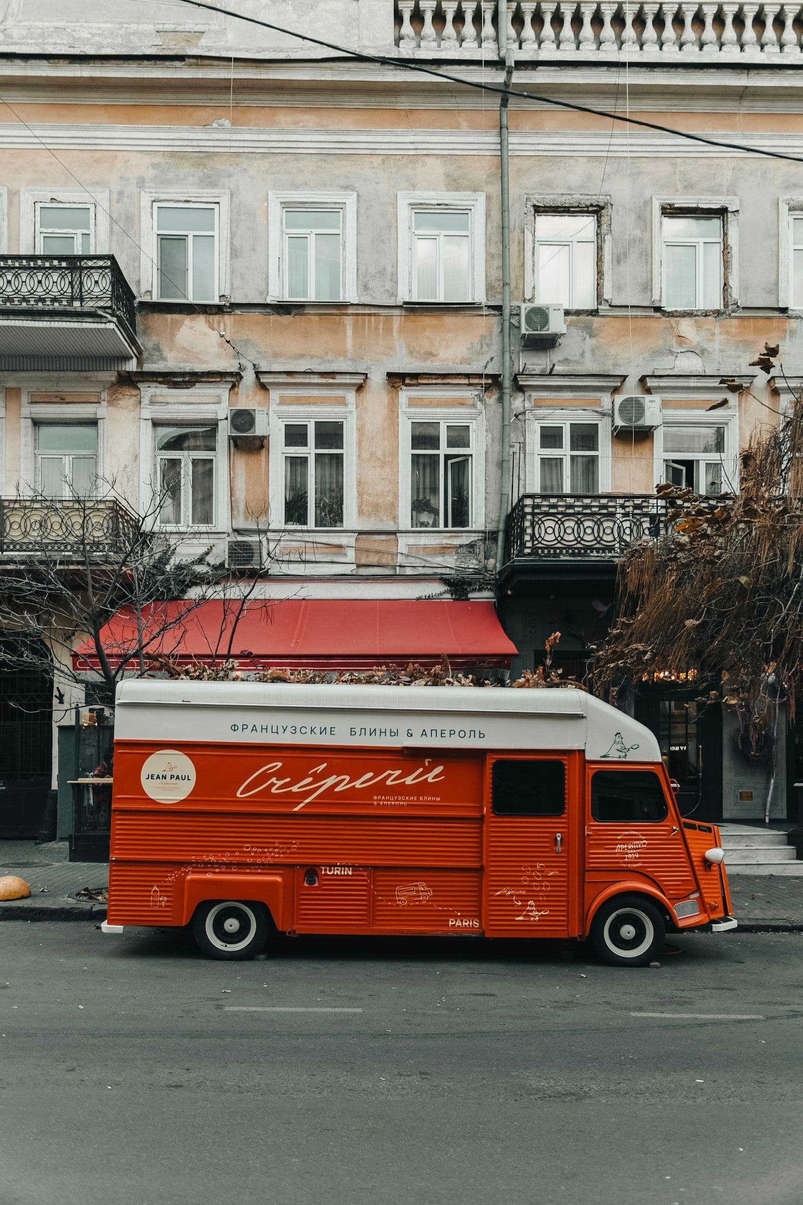 Food truck parked at an event