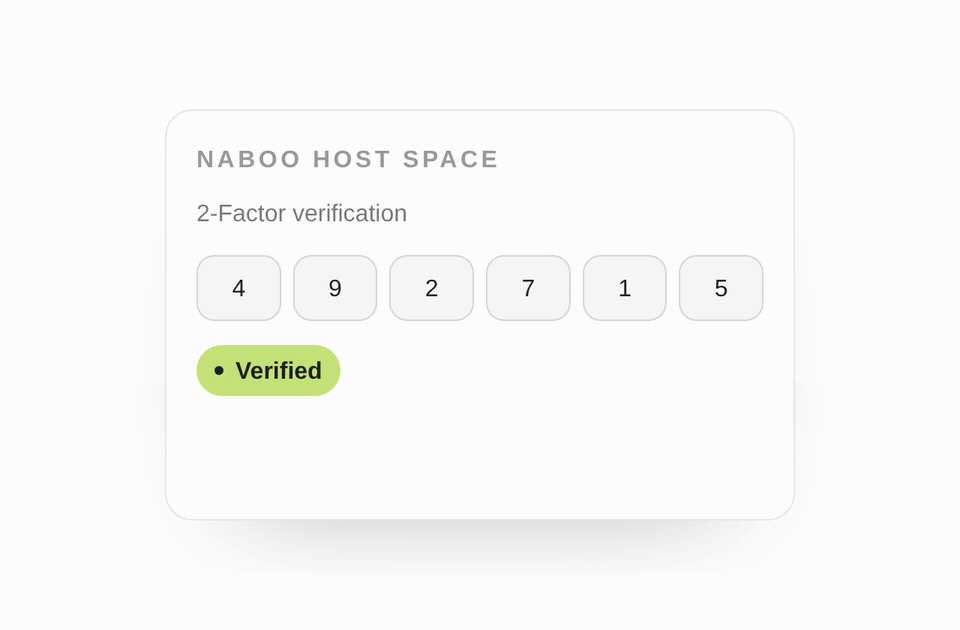 Naboo Card animation, step 3: secure partner access