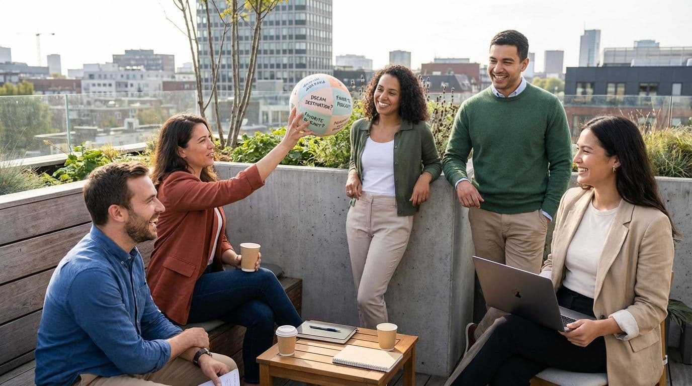The Question Ball: an interactive team building activity for dynamic participation