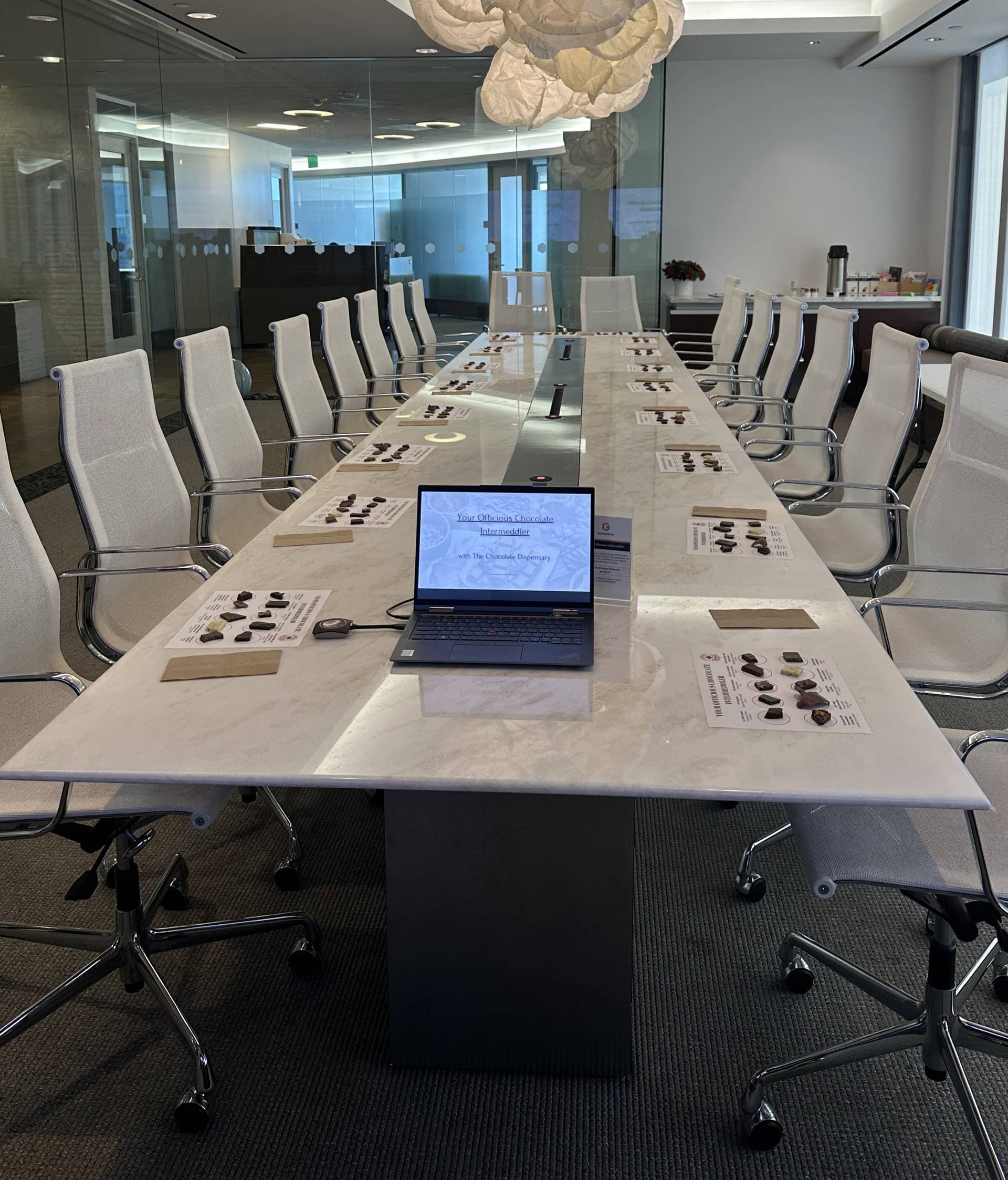 Chocolate Tasting for an employee appreciation event.