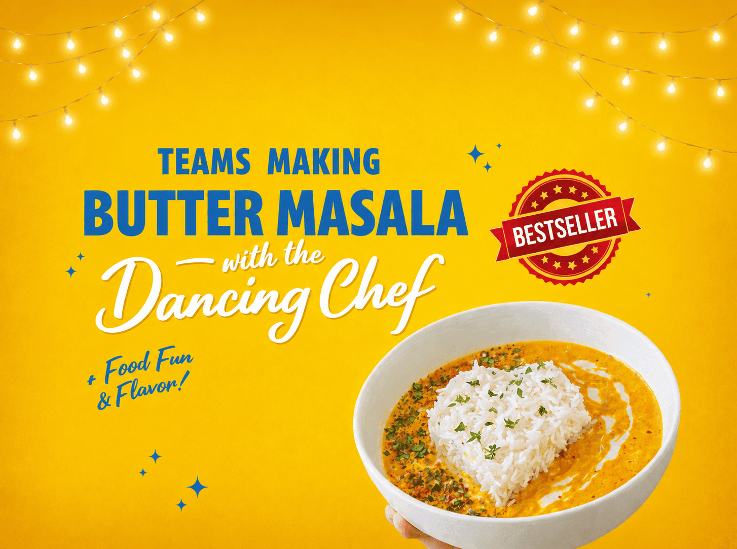 Online Cooking class for Teams with the Dancing Indian Chef 