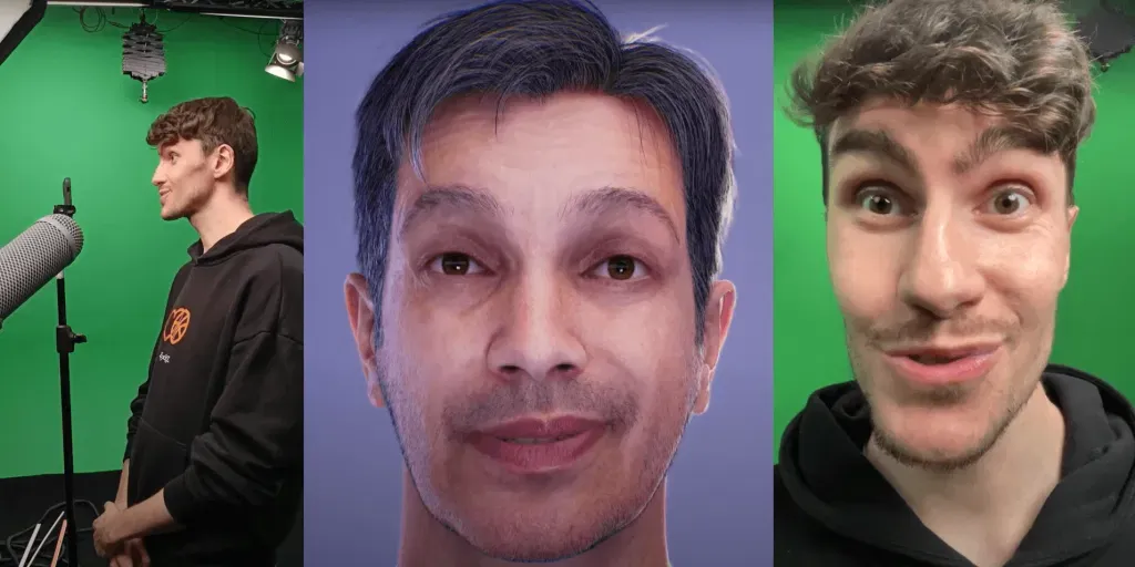 Studio fond vert et Motion capture markerless captury 4