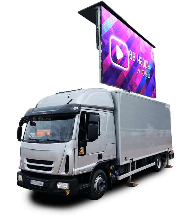 Ecran Led plein jour (écran 16 m2 sur un camion)