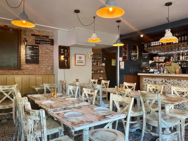 Tapas meal with a drink