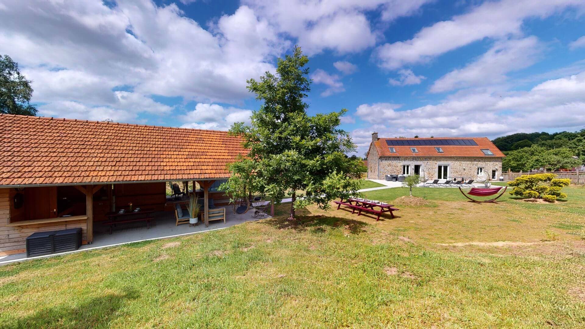 La Clef Decamp - Chaignonnières Roulotte 19 pers 2 Gîtes : jacuzzi 15 min mer 2