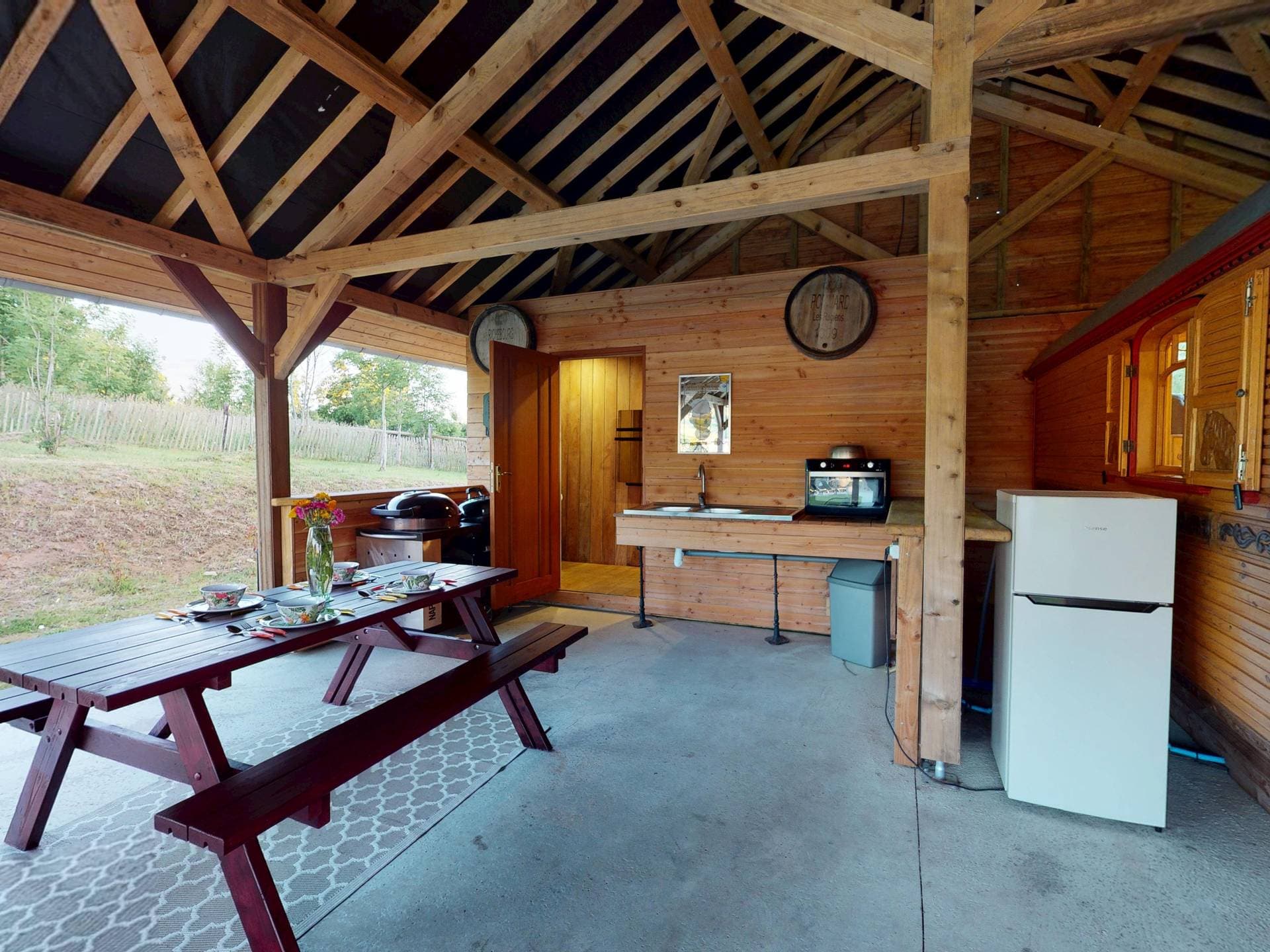 La Clef Decamp - Chaignonnières Roulotte 19 pers 2 Gîtes : jacuzzi 15 min mer 34