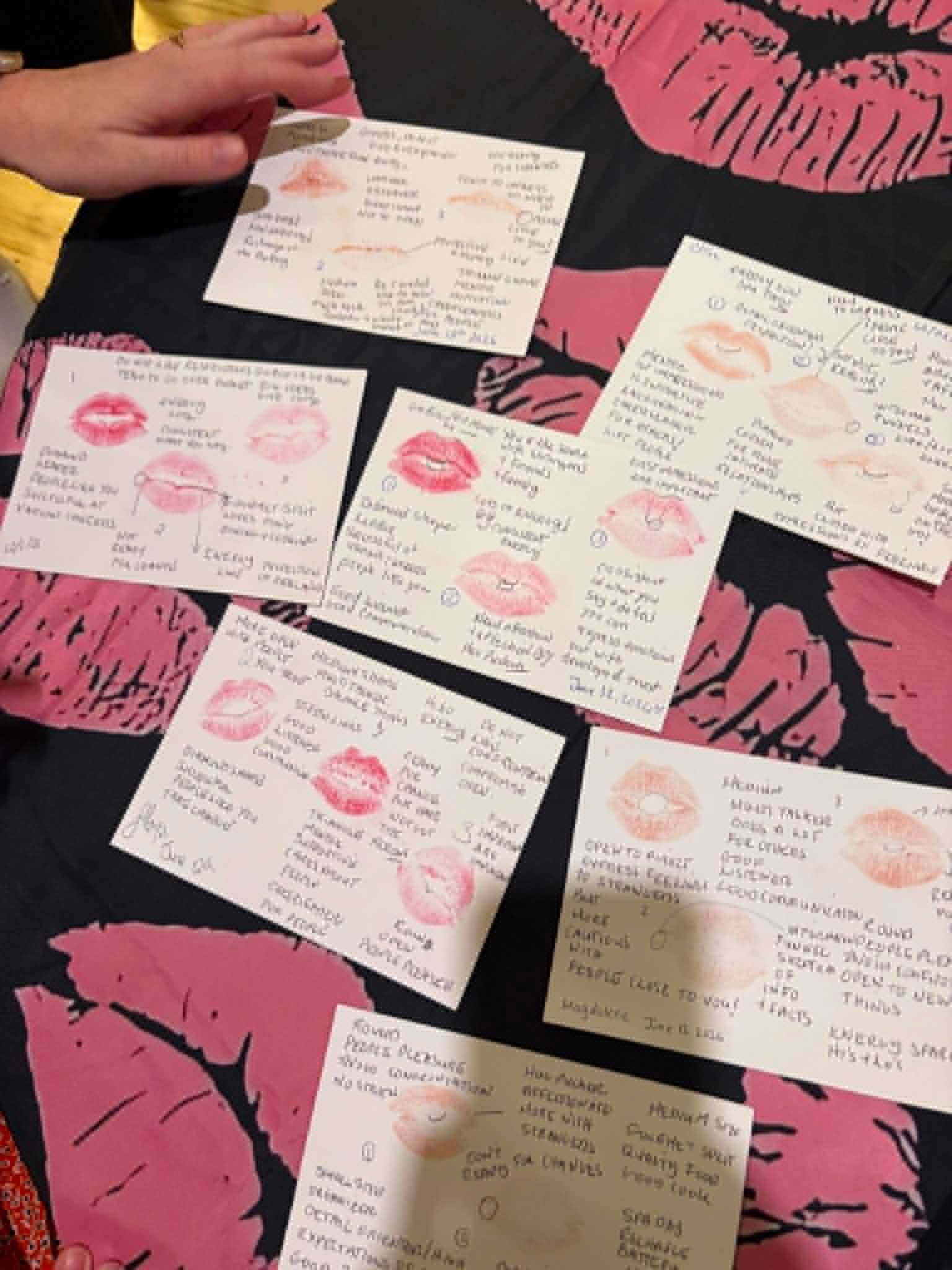 Lip print readings Mystic Party