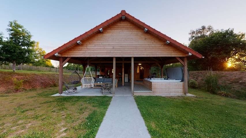 La Clef Decamp - Chaignonnières Roulotte 19 pers 2 Gîtes : jacuzzi 15 min mer 31