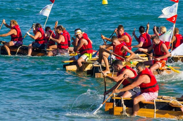 Raft Building & Race Activity