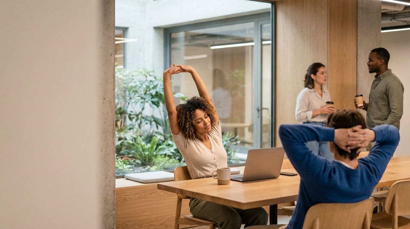 Desk Stretch Break: una breve actividad de trabajo en equipo para reducir la fatiga de las reuniones