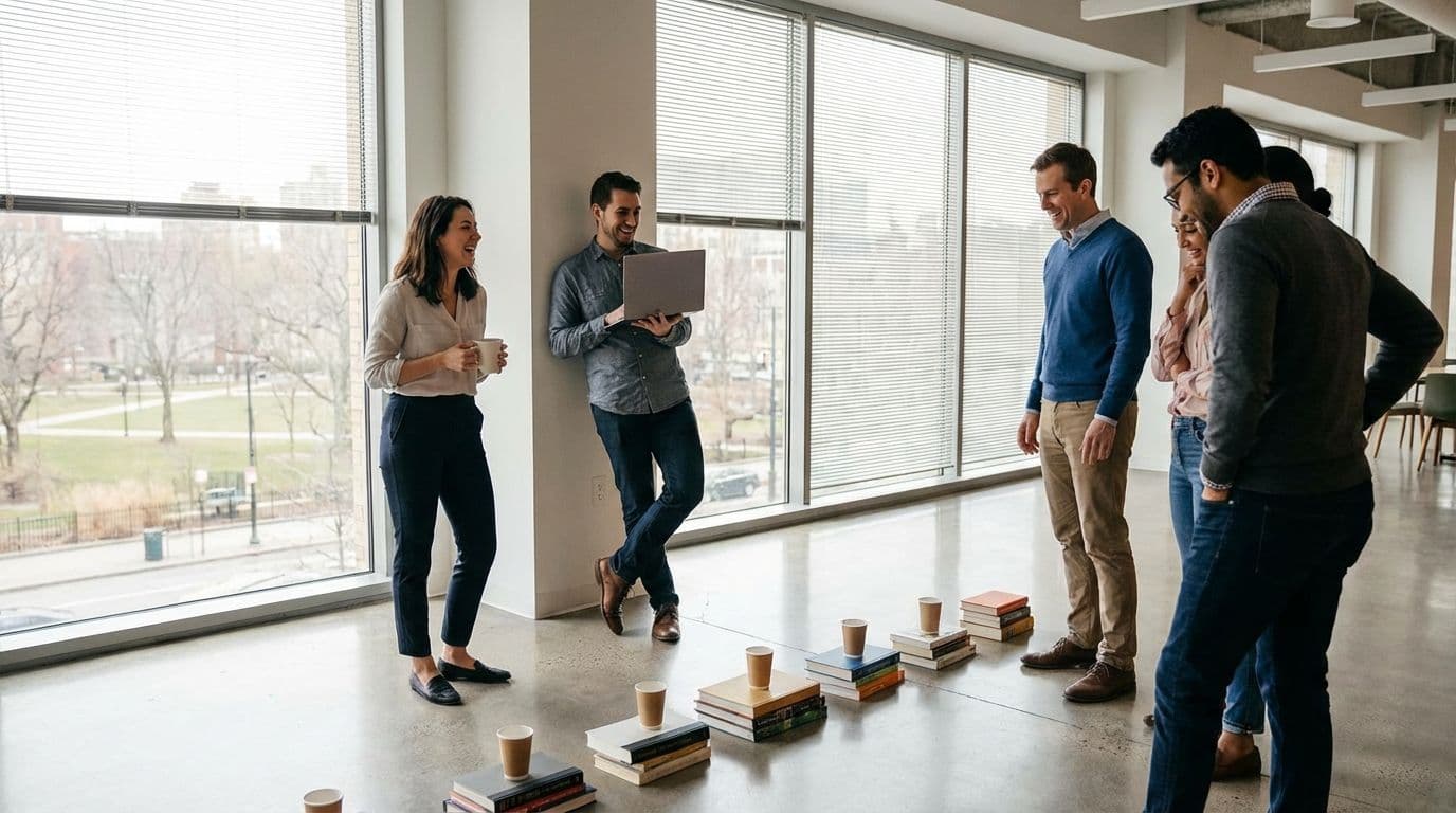 Olympiades de bureau : une activité de team building en intérieur pour dynamiser l’énergie et renforcer l’esprit d’équipe.