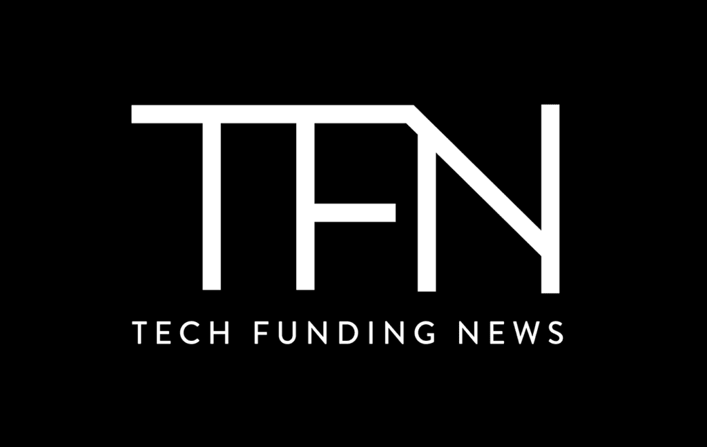 The logo for Tech Funding News (TFN) features white stylized letters on a black background.