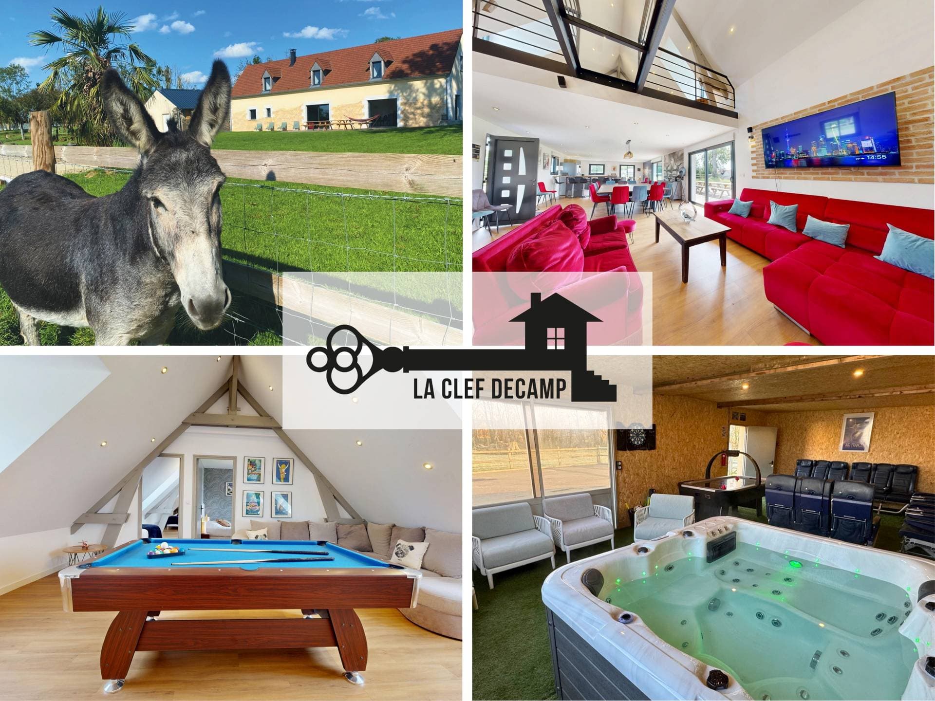 La Clef Decamp - Concorde Aéorogare 25 pers 2 Gîtes : jacuzzi, baby airhockey 1